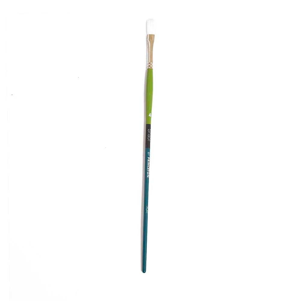 Princeton, White, Brush, Art & School, Snap White Taklon Flat, 4, 402218
